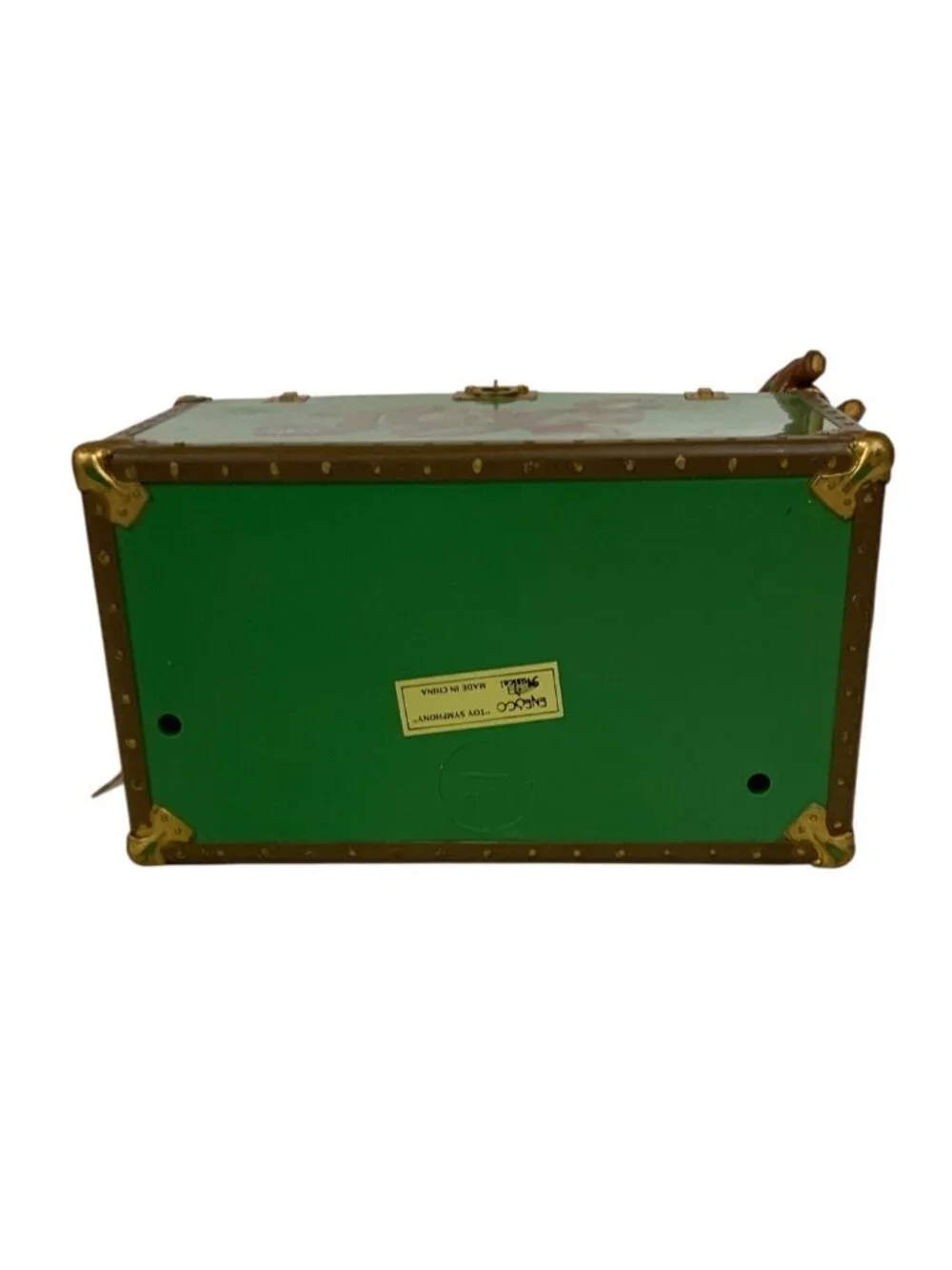 Enesco Toy Symphony Musical Green Treasure Chest Vintage Style Holiday Decor